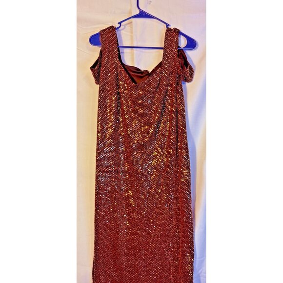 Sequins NYE Sparkle Dress Holiday Going Out Dress Womens Plus 1X 16W Stretch - Picture 1 of 3